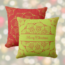 Sierkussen voor rode en groene kerstkleuren