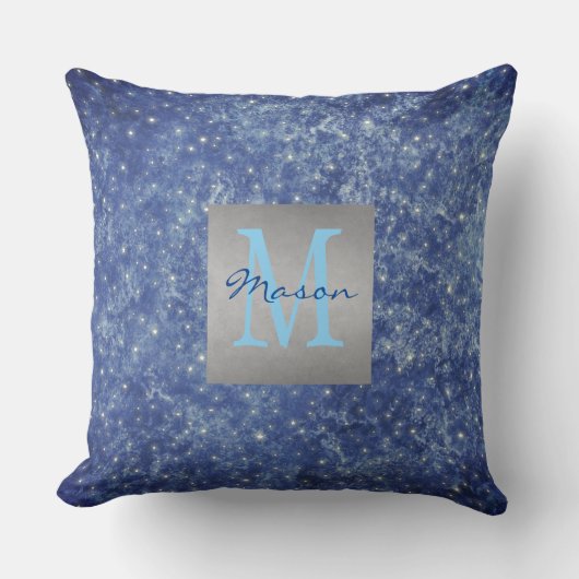 Sierkussen voor Space Blue en White Stars (Voorkant)