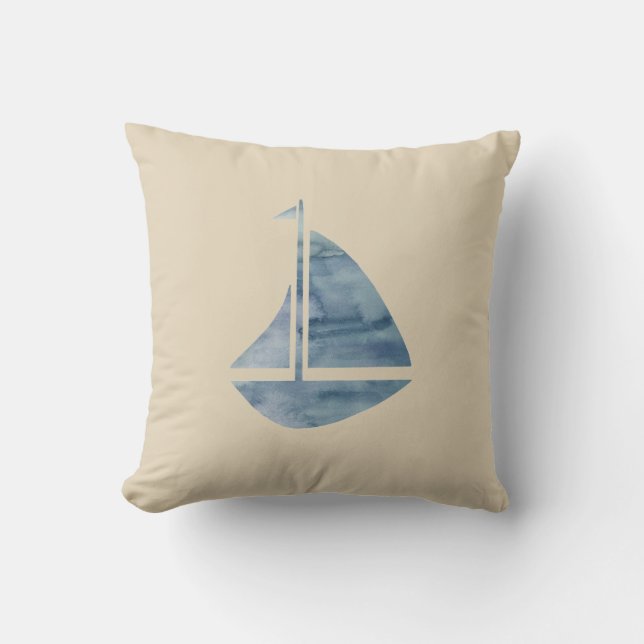 Sierkussen voor zeilboot Nautical Beige (Voorkant)