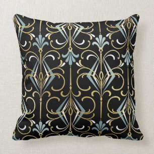 Sierkussen voor zwart en blauw art Deco 1920