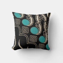 Sierkussen voor zwart en Turquoise Bohemian Design