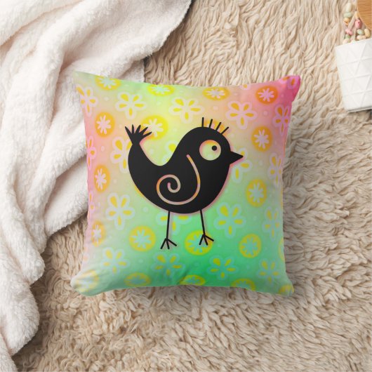 Sierkussen/Whimsical Bird Kussen (Deken)