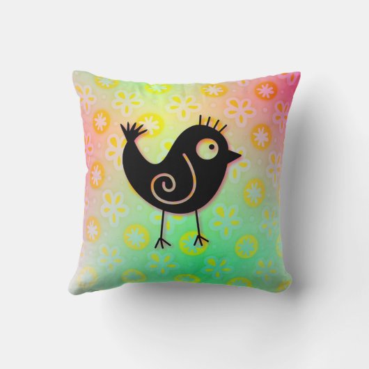 Sierkussen/Whimsical Bird Kussen (Achterkant)