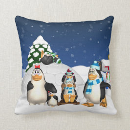 Sierkussen wintervakantie in het Penguin Family Wi