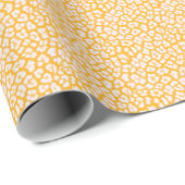 Sierkussen Wit geel abstract luipaard print Cadeaupapier (Rol Hoek)
