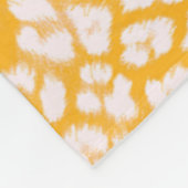 Sierkussen Wit geel abstract luipaard print Fleece Deken (Hoek)