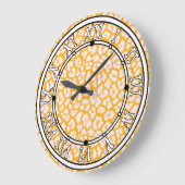 Sierkussen Wit geel abstract luipaard print Grote Klok (Hoek)