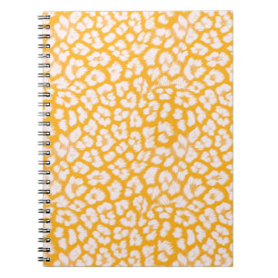 Sierkussen Wit geel abstract luipaard print Notitieboek