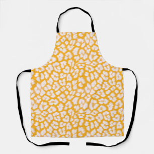 Sierkussen Wit geel abstract luipaard print Schort