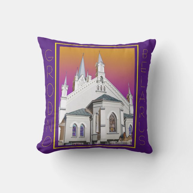Sierkussen Wit-Rusland Grodno Architecture Cushion (Voorkant)