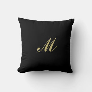 Sierkussen Zwart Goud Custom Monogram