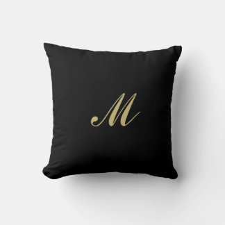 Sierkussen Zwart Goud Custom Monogram