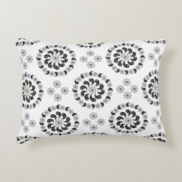 Sierkussen zwart-wit paisleypatroon accent kussen