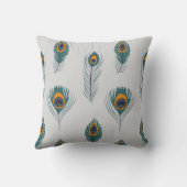 Sierkussennen pauw print kussen (Achterkant)