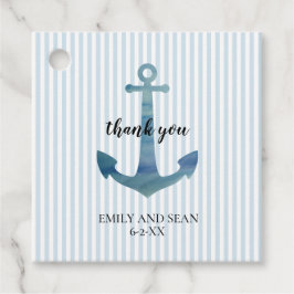 Sierlabels met zeeanker 'Dank je wel' Bedankjes Labels