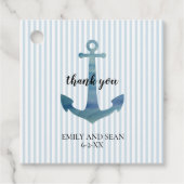 Sierlabels met zeeanker 'Dank je wel' Bedankjes Labels (Voorkant)