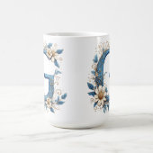 Sierletter G Met Blauwe Emaille Koffiemok (Center)