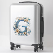 Sierletter G Met Blauwe Emaille Sticker (Koffer)