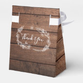 Sierlicht Bloemrijke Rustieke Houten Bruiloft Bedankdoosjes (Achterkant)