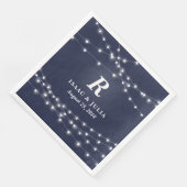 Sierlichten Monogram Geschenk Trouwdag Servetten (Hoek)