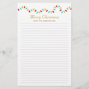 Sierlichten Persoonlijk Kerst Schrijfpapier Briefpapier