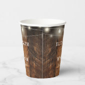 Sierlichten Rustieke Hout Boho Schuur Bruiloft Papieren Bekers (Rechts)