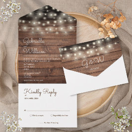 Sierlichten Rustieke Schuur Houten Monogram Bruilo All In One Uitnodiging