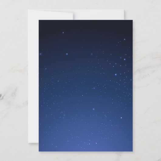 Sierlichtjes Blau Elegante Bruiloft Feest Kaart (Achterkant)