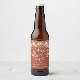 Sierlichtjes Bloem Aardewerk Bruiloft Bier Etiket