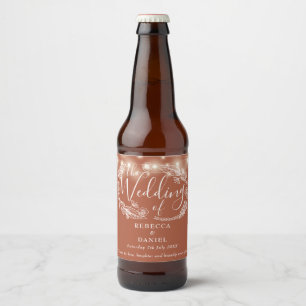 Sierlichtjes Bloem Aardewerk Bruiloft Bier Etiket