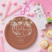 Sierlichtjes Bloem Terracotta Bruiloft Papieren Bordje (Feest)