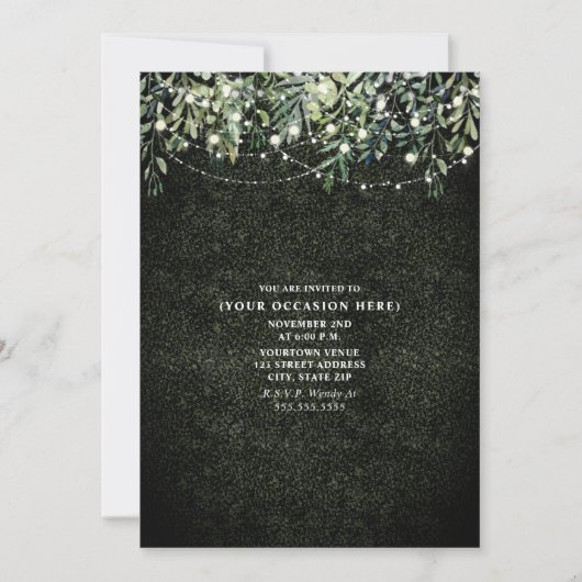 Sierlichtjes Botanische Buxus Algemene Feest Kaart (Voorkant)