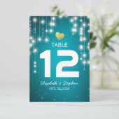 Sierlichtjes Bruiloftstoel Plaats Tafelnummer (Staand voorkant)