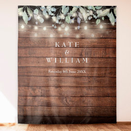 Sierlichtjes Landelijke Houten Bruiloftsfotobackdr Wandkleed