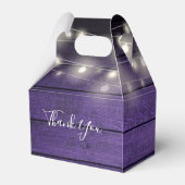 Sierlichtjes Paars Rustiek Houten Script Bruiloft Bedankdoosjes (Achterkant)