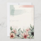 Sierlichtjes,Penseelstreek,Bloemen Bruiloftsrecept Kaart (Achterkant)