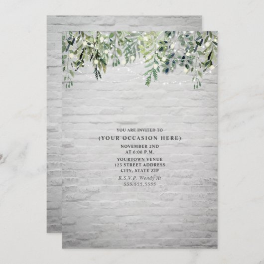 Sierlichtjes Witte Baksteen Botanische Algemene Fe Kaart (Voorkant / Achterkant)