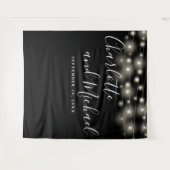 Sierlichtjes Zwart Witte Trouwfoto Achtergrond Wandkleed (Voorkant (horizontaal))