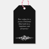 Sierlichtjes Zwarte Kerst Cadeaulabel (Achterkant)