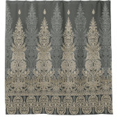 Sierlijk 2 tons Paisley motief Douchegordijn (Voorkant)