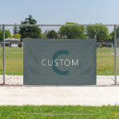 Sierlijk aanpasbare monogram sjabloon spandoek (Insitu)