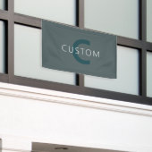 Sierlijk aanpasbare monogram sjabloon spandoek (Buitenkant Gebouw)