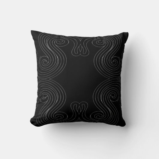 Sierlijk abstract ornament met spiraal motieven kussen (Voorkant)