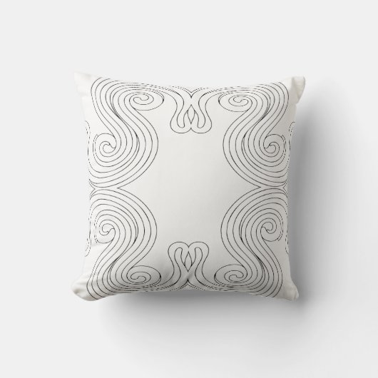 Sierlijk abstract ornament met spiraal motieven kussen (Voorkant)