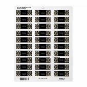 Sierlijk Abstract Zwart Kat Retouradreslabel Etiket (Full Sheet)