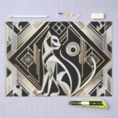 Sierlijk Abstract Zwart Kat Tissuepapier (Craft)