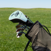 Sierlijk,Anker,Muntgroene Strepen Golfheadcover (Insitu)