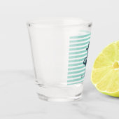 Sierlijk,Anker,Muntgroene Strepen Shot Glas (Links)