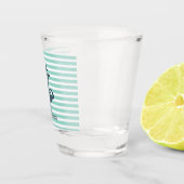 Sierlijk,Anker,Muntgroene Strepen Shot Glas (Rechts)