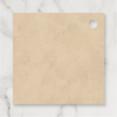 Sierlijk antiek kerst verguld kader monogram bedankjes labels (Achterkant)